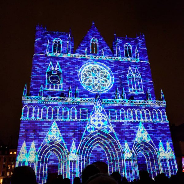 blue, landmark, purple, cathedral, light,