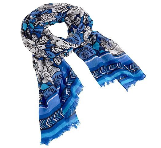 Spring Fringe Scarf in Blue Bayou