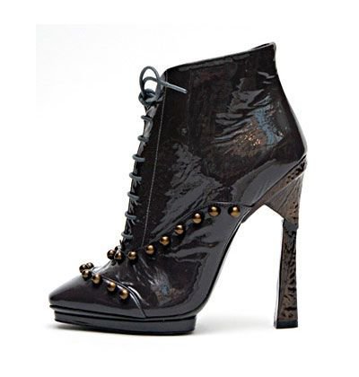 Missoni Patent Leather Ankle Boot with Stud Detail