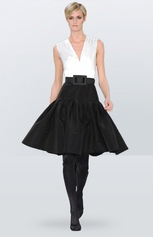 Silk Faille and Satin Skirt