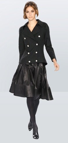 Wool Jacket and a Leather Skirt