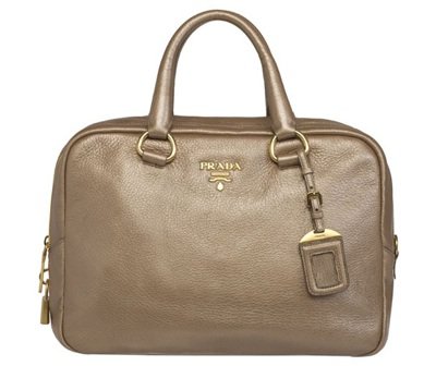 Prada Calf Buck Leather Satchel