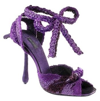 Marc Jacobs Purple Sandals with Fabric Details