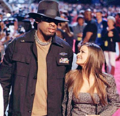 Carmen Electra and Dennis Rodman