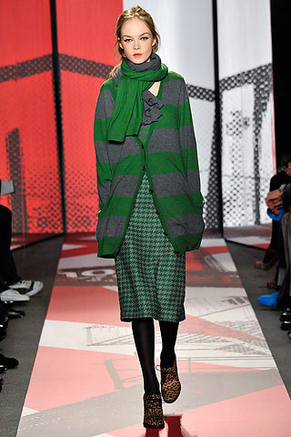 Green and Grey Striped Sweater - Sweater Weather at DKNY