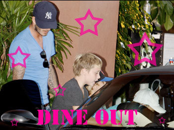 Beckham Boys Dinner out