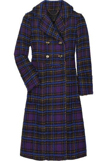 Marc by Marc Jacobs Checked Wool-Blend Long Coat