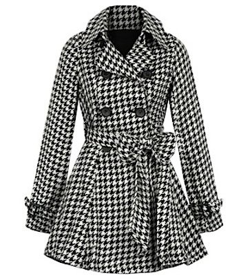 6. Fred Flare Pleated Houndstooth Victoria Coat - 10 Most Fashionable…