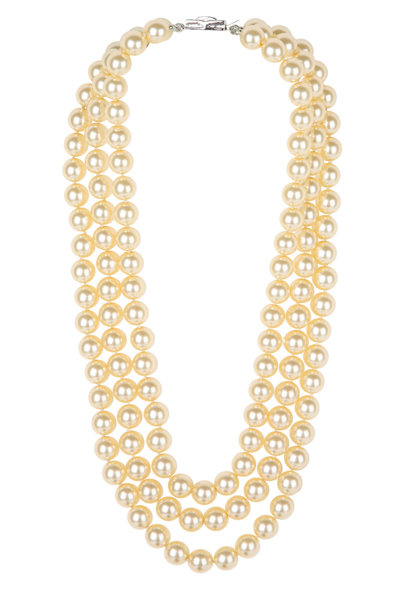 3 Row Pearl Necklace by Kenneth Jay Lane