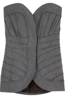 Herve Leger Strapless Wool Bustier