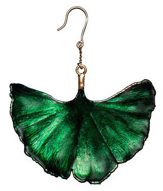 Aurélie Bidermann. Ginkgo Biloba Enameled Earring