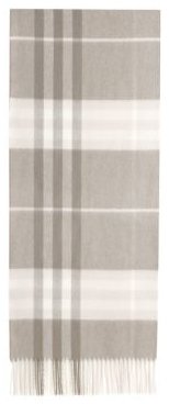 Tonal Check Cashmere Scarf