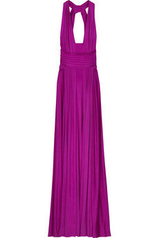 Issa Silk Jersey Plunge Front Gown