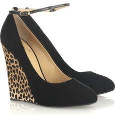 Giuseppe Zanotti Suede Leather Print Wedges