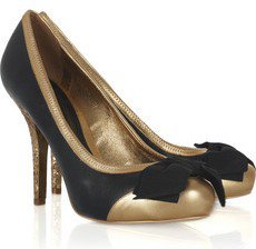 DKNY Tina Leather Bow Pumps