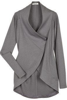 Halmut Lang Wool Blend Jersey Draped Cardigan