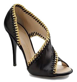 Giuseppe Zanotti D’Orsay Chain-Trim Sandals