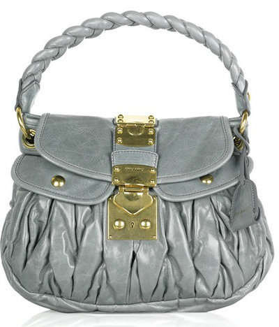 Miu Miu Small Matelasse Leather Hobo