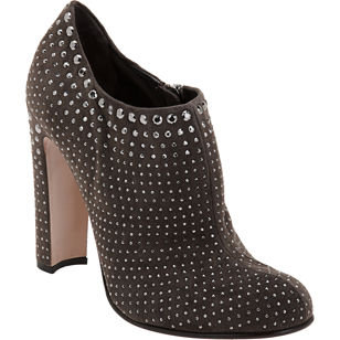 Prada Studded Shoe Bootie – Grey