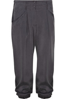 Rebecca Taylor Cropped Silk Harem Pants