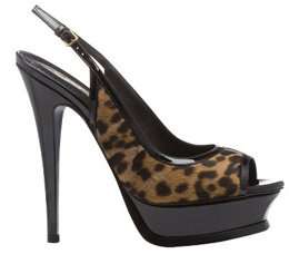 Platform Slingback in Leopard