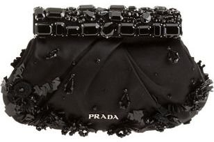 PRADA Stones Clutch - Black