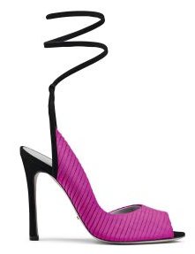 Plissé Spiral-Ankle Sandal