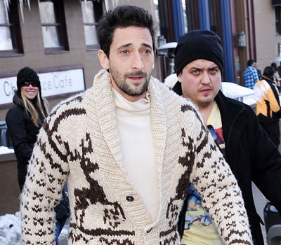 Adrien Brody's Sweater Makes Me Smile