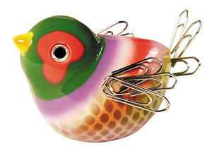 Chirping Bird Paper Clip Holder