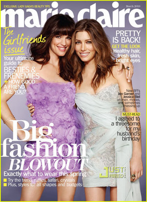 Jennifer Garner and Jessica Biel (for Marie Claire)