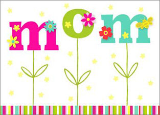 ‘Mom’ Flowers Card