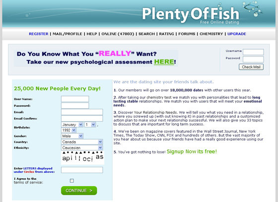 plenty of fish headline