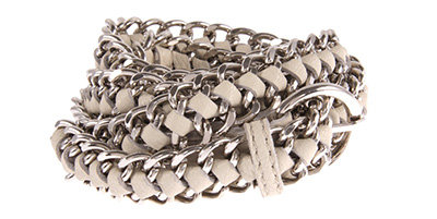 ASOS Woven Leather and Chain Waist Belt