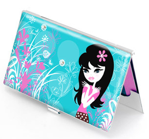 Cute Dollface Designer Business Card Case