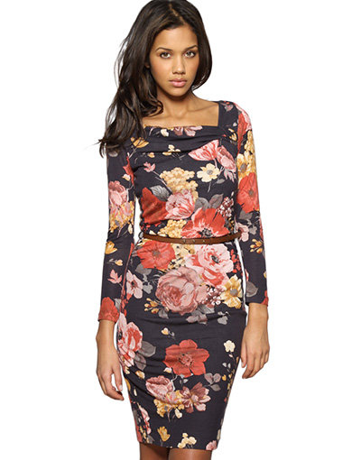 Mango Floral Jersey Dress