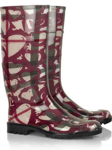 Burberry Heart-Print Wellington Boots