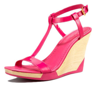 Kate Spade “Metro” Patent T-Strap Sandal