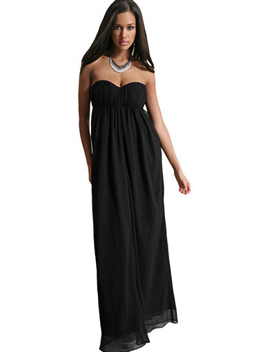 Strapless Chiffon Dress