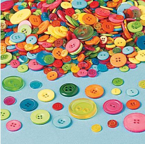 Bright Rainbow Craft Buttons