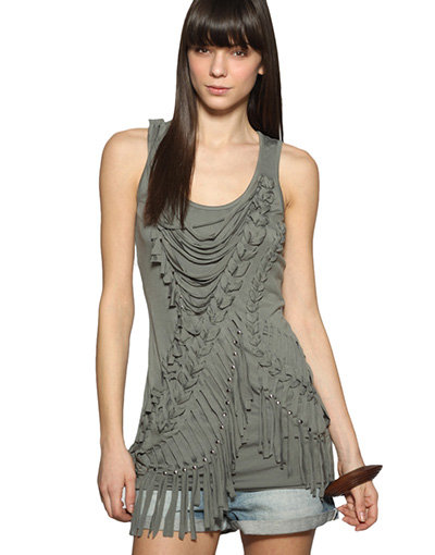 Warehouse Macrame Studded Vest