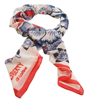 Liberty of London Navy Floral Scarf