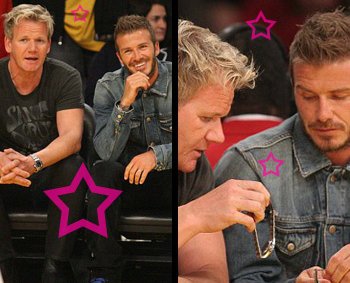 David Beckham (or Gordon Ramsay) at the Lakers' Game