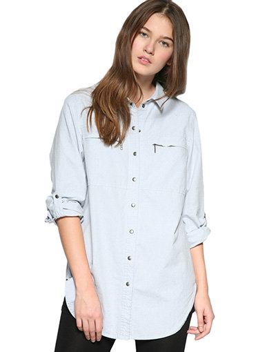 Whistles Oversized Denim Chambray Shirt