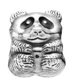 Pandora Silver Panda Black Enamel Bead