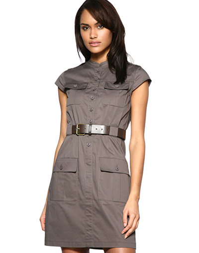 Kookai Belted Military Dress