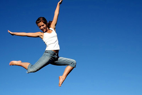 Jump on a Mini-trampoline