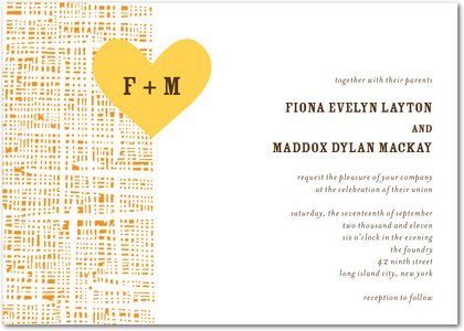 Stylish Sweetheart Invitations