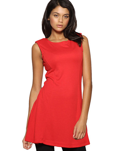 Sleeveless Shoulder Pad Dress