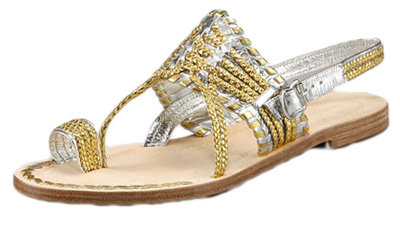 Sigerson Morrison Two-Tone Toe Loop Sandal