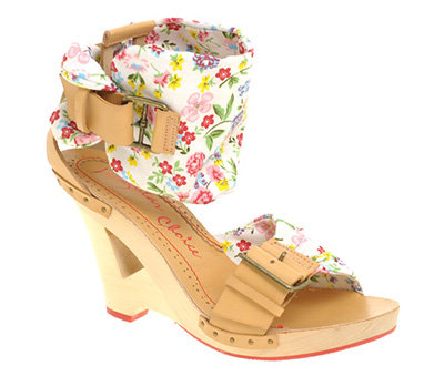 Irregular Choice Print Ankle Strap Wedge